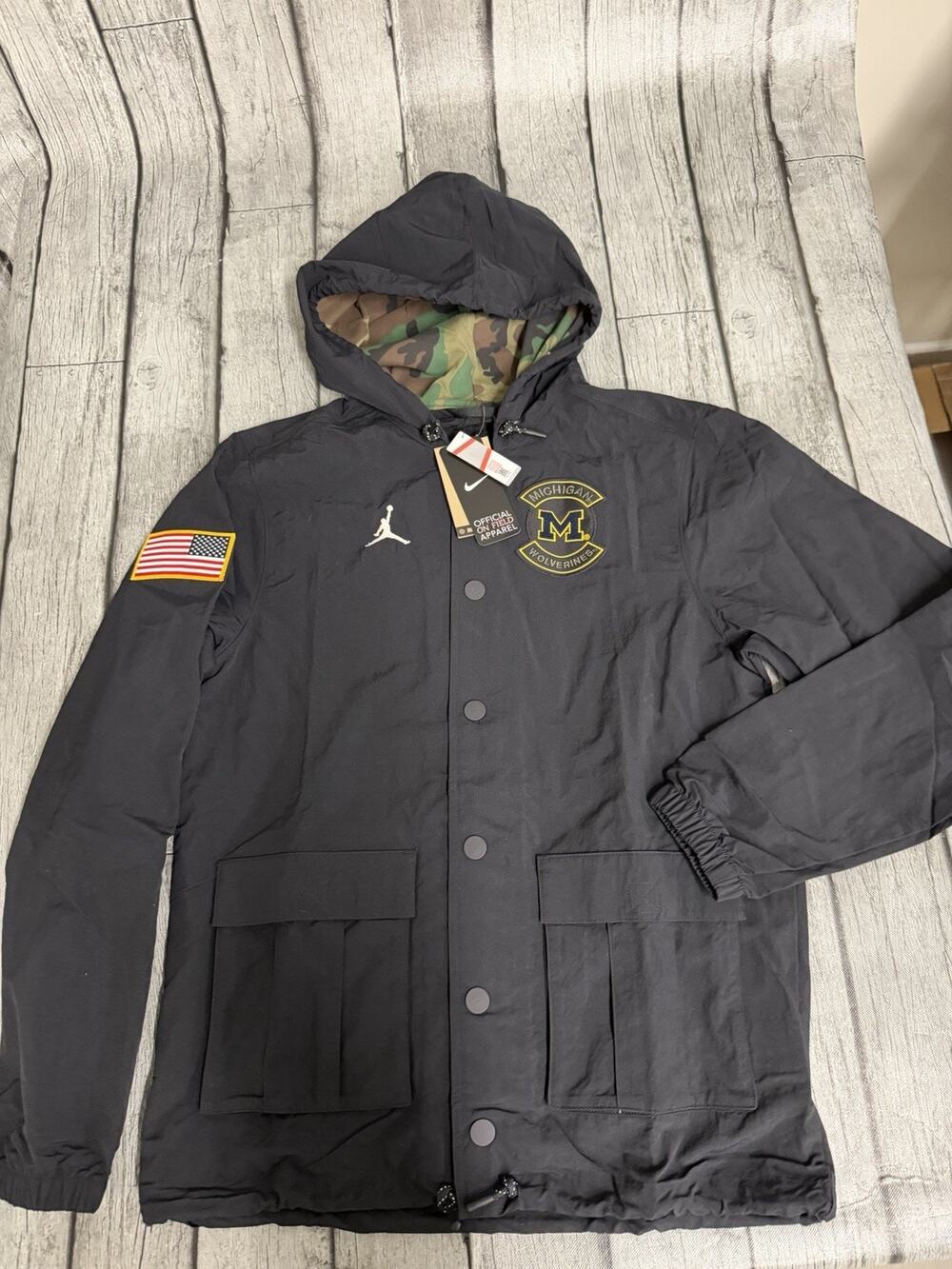 NWT Men’s Nike Jordan Michigan Wolverines Military Appreciation Jacket Medium